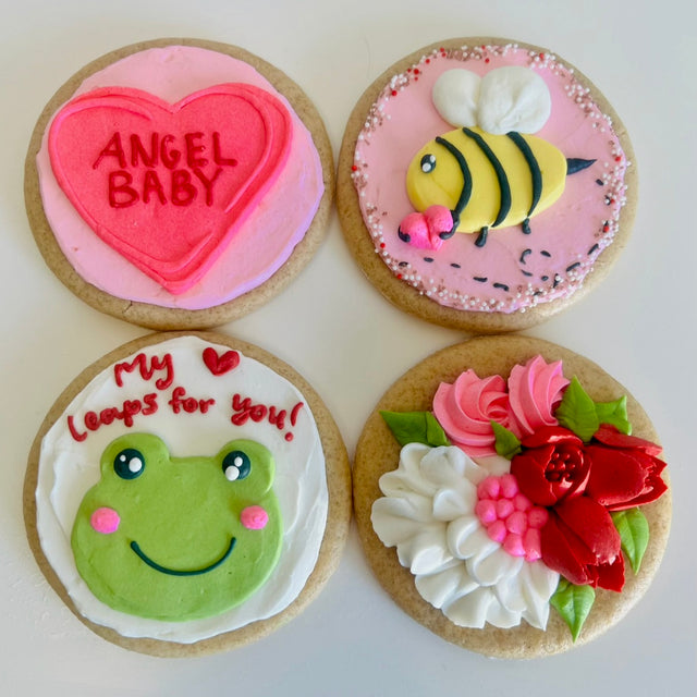 Four Frosted VALENTINE Cookies (pickup only)