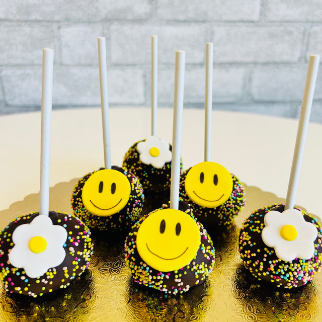 6 Happy Face cake pops (Pickup Only)