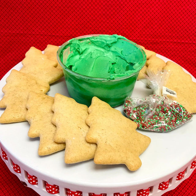 TEN tree cookies to decorate kit