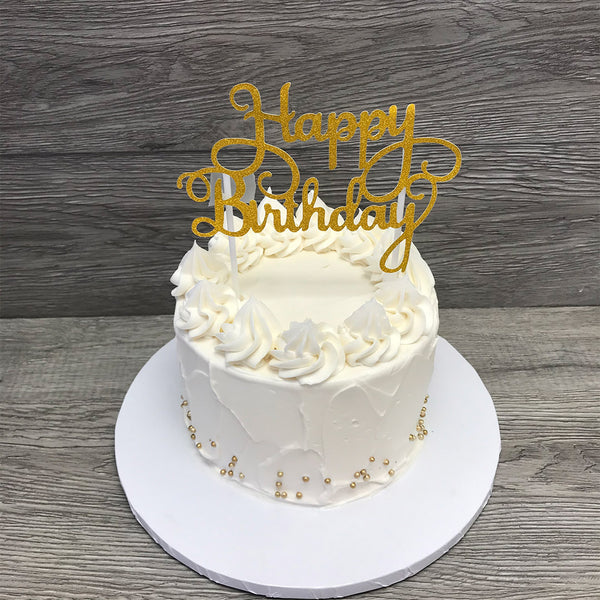 Happy Birthday Cake Decor Gold - Spritz™